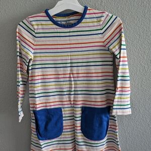 Mini Boden Multicolor Striped Top with Blue Trim Tunic